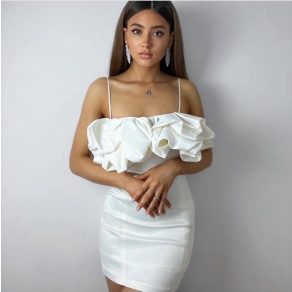 Zara Cream Ruffle Strap Dress - ✨ Bloggers Fav! - Picture 6 of 13